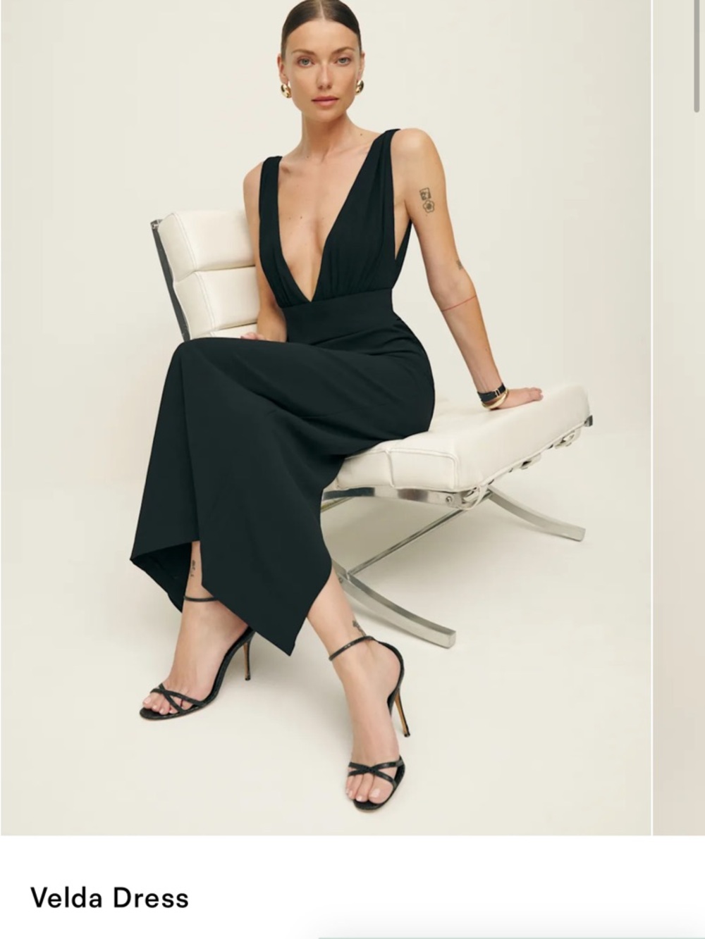 Reformation Velda Dress in Black